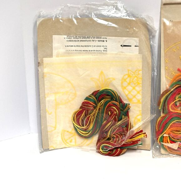 VINTAGE Embroidery Transfer Kits-COLUMBIA MINERVA  #5104 & #6556-1970s Retro - Picture 5 of 7